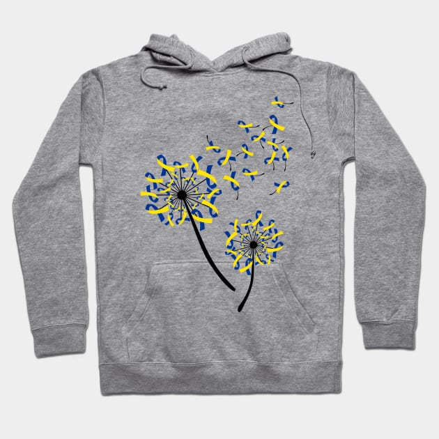 World Down syndrome Awareness Dandelion Awesome Hoodie by Terryeare